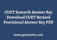 CUET Samarth Answer Key Paper PDF