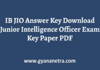 IB JIO Answer Key Paper PDF