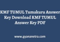 KMF TUMUL Tumakuru Answer Key Paper