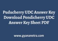 Puducherry UDC Answer Key Paper PDF