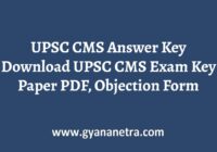 UPSC CMS Answer Key Paper PDF