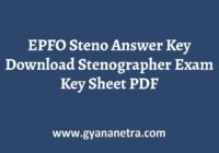 EPFO Steno Answer Key Paper