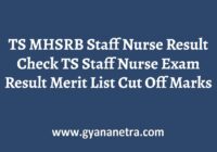 TS MHSRB Staff Nurse Result Merit List