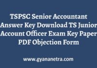TSPSC Senior Accountant Answer Key Paper
