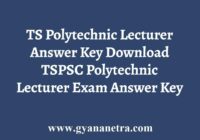 TS Polytechnic Lecturer Answer Key