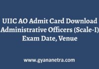 UIIC AO Admit Card Exam Date