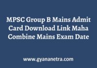 MPSC Group B Mains Admit Card Exam Date