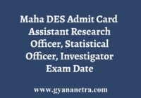 Maha DES Call Letter