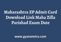 Maharashtra ZP Admit Card Exam Date
