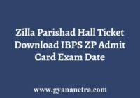 IBPS Zilla Parishad Hal Ticket Download