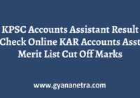 KPSC Accounts Assistant Result Merit List