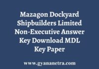 Mazagon Dockyard Non-Executive Answer Key