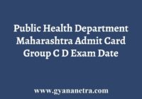 Public Health Department Maharashtra Admit Card