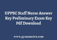 UPPSC Staff Nurse Answer Key