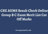 CRE AIIMS Result Merit List