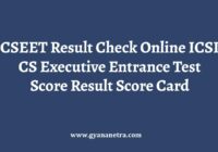 ICSI CSEET Result Entrance Test