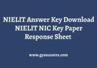 NIELIT Answer Key Paper