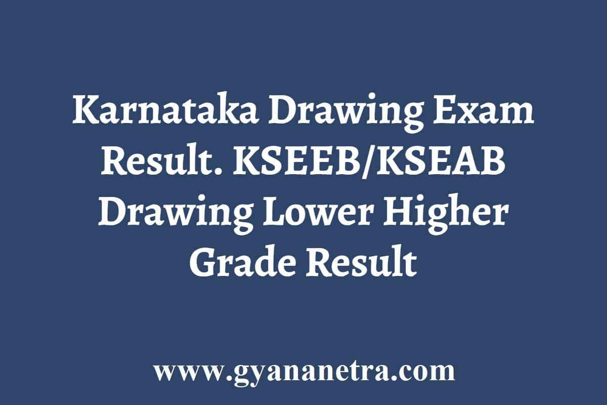 Karnataka Drawing Exam Result 2024 KSEEB/KSEAB Lower Higher Grade