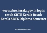SBTE Kerala Result Diploma Semester Exam